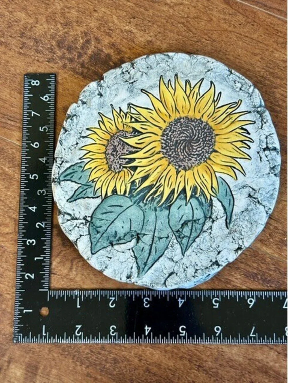 Shapes of Clay Decorative Sunflower Plaque Made with Mt. St. Helens Ash